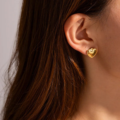 [GALE]Ruth Heart Gold Earrings