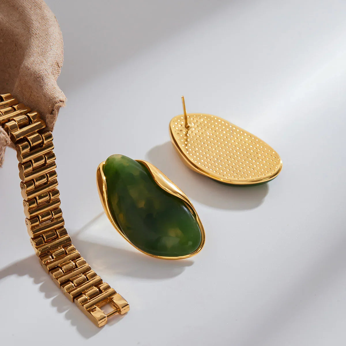 [GALE]Amelise Polished Gemstone Earrings
