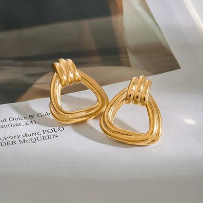 [GALE]Doris Knot Charm Gold Earrings