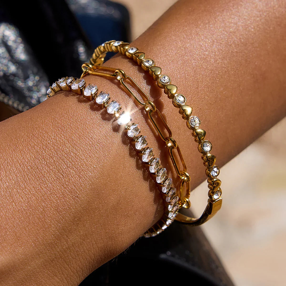 [GALE]Avaria Oval Cut Tennis Bracelet