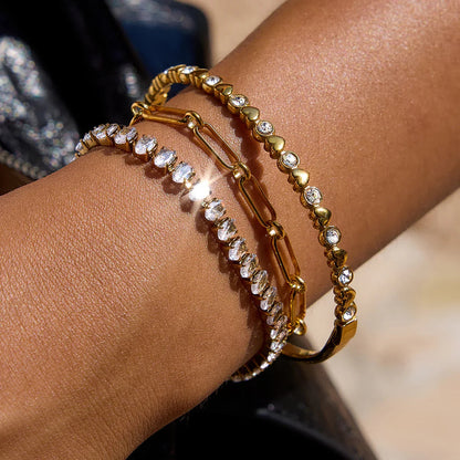 [GALE]Avaria Oval Cut Tennis Bracelet