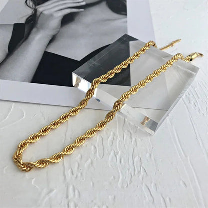 [GALE]Bianca Rope Chain Gold Necklace