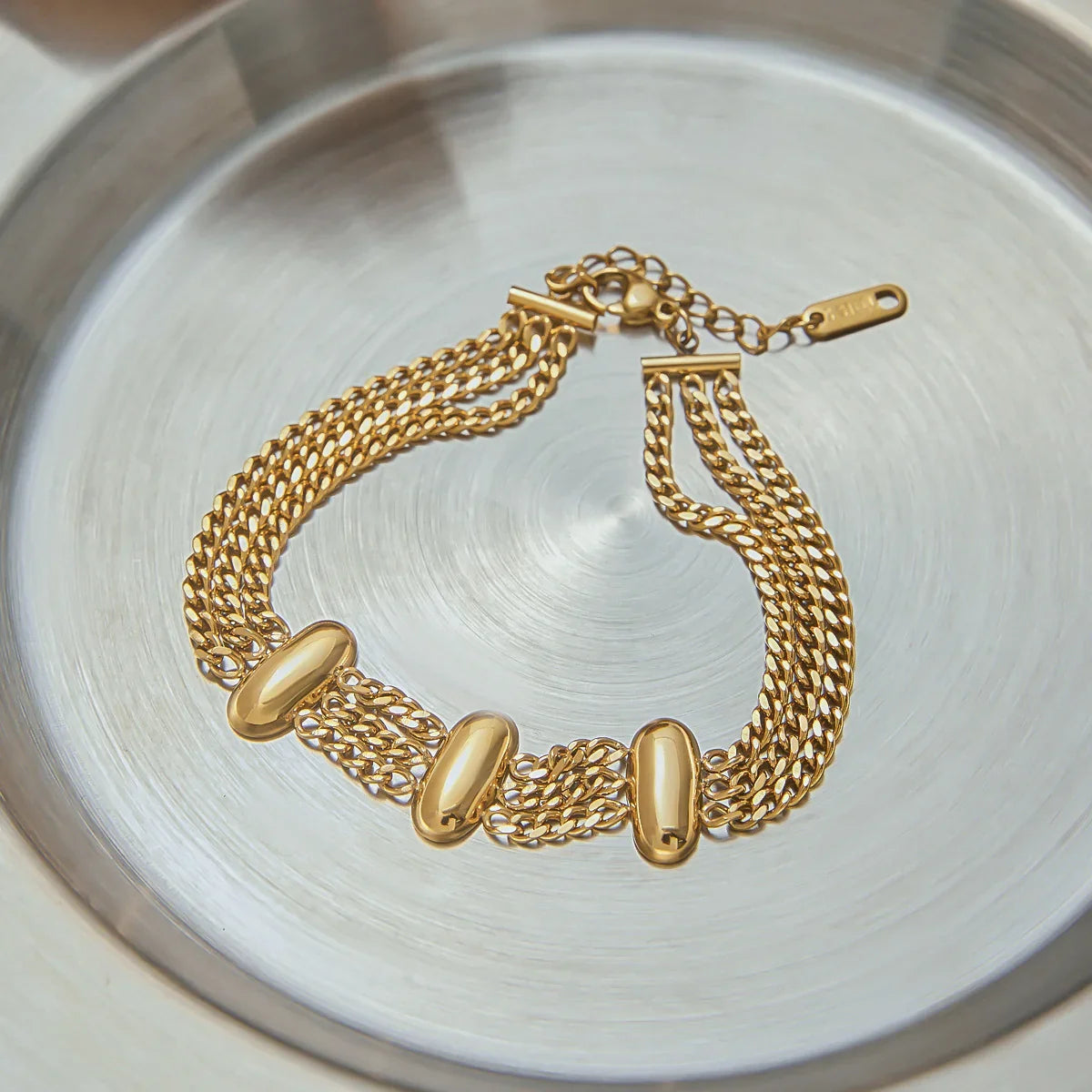 [GALE]Kathleen Layered Chain Gold Bracelet