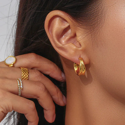 [GALE]Emily Wave Earrings