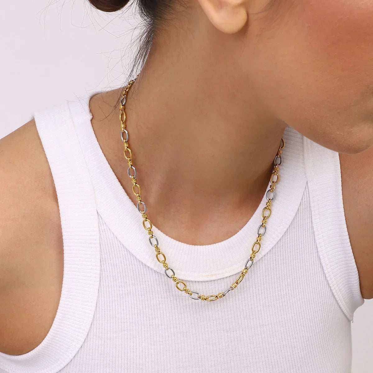 [GALE]Addison Two Tone Gold Necklace