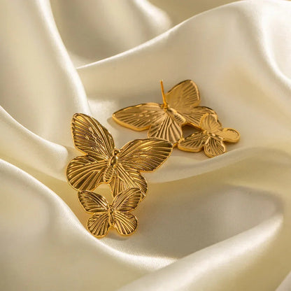 [GALE]Butterfly Gold Earrings