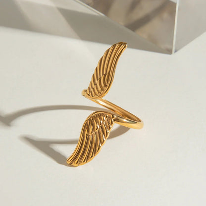 [GALE]Sparrow Gold Wing Ring