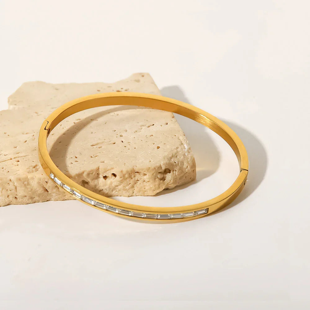 [GALE]Grace Gold Diamond Bangle