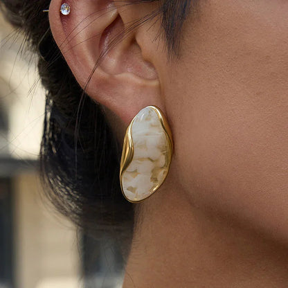 [GALE]Amelise Polished Gemstone Earrings