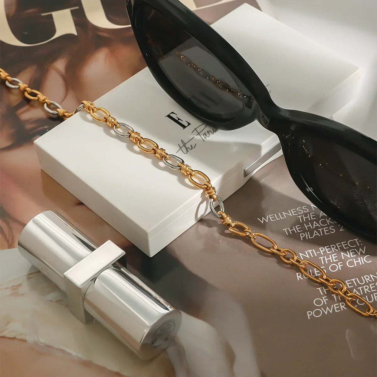 [GALE]Addison Two Tone Gold Bracelet