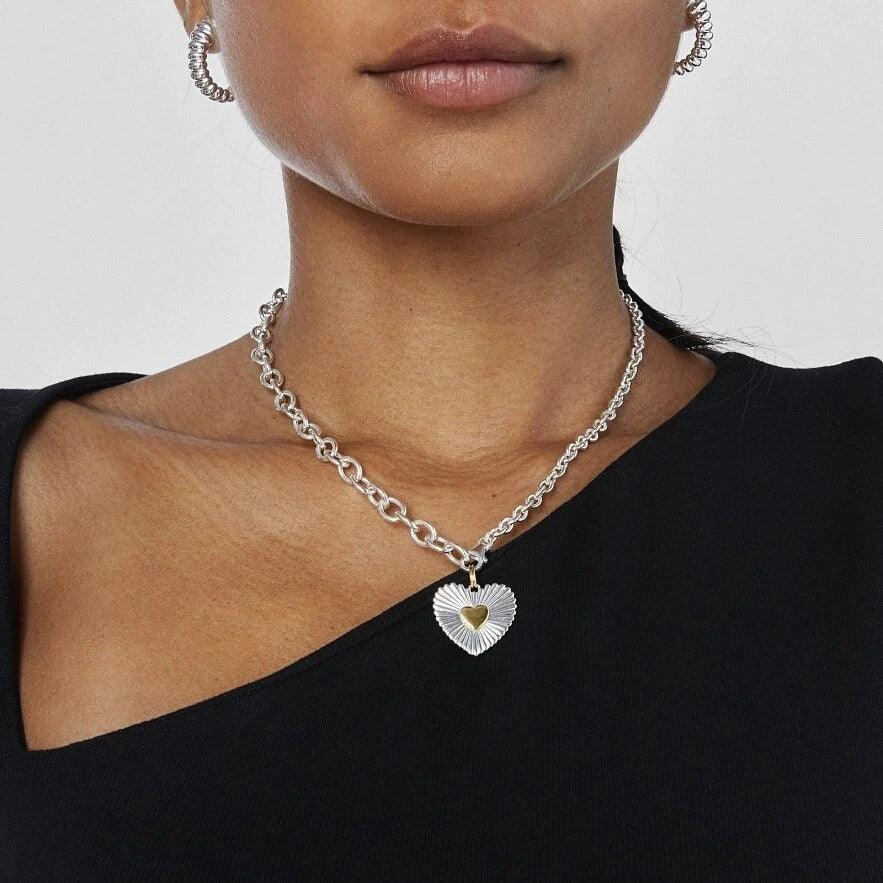 [GALE]Judith Two Tone Heart Pendant