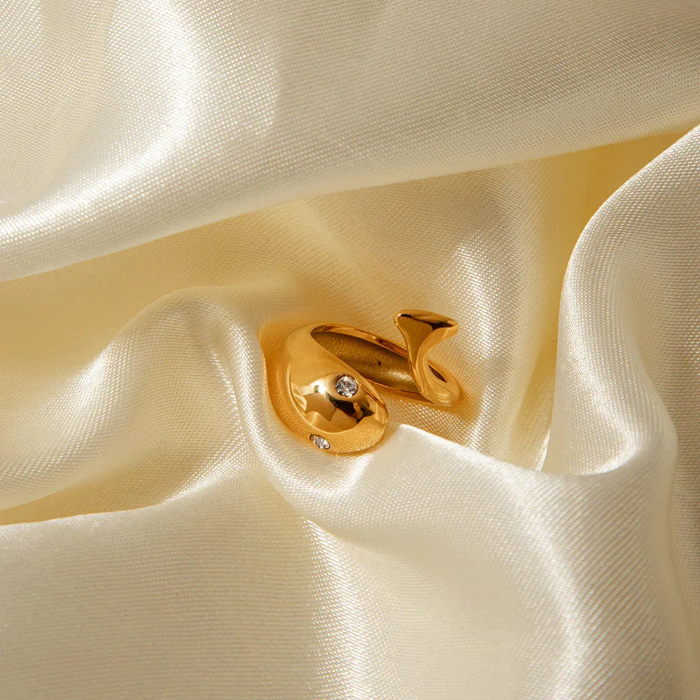 [GALE]Etta Gold Serpent Ring