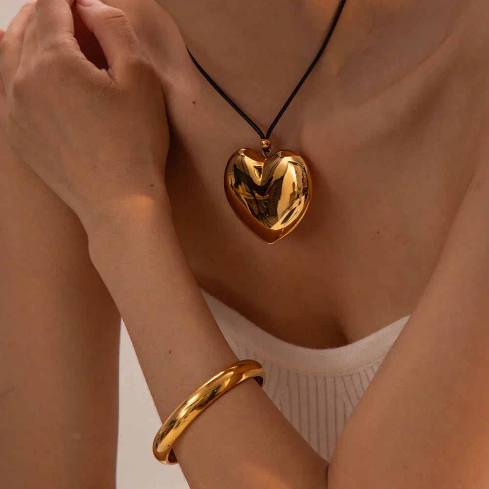 [GALE]Ophelia Gold Heart Necklace