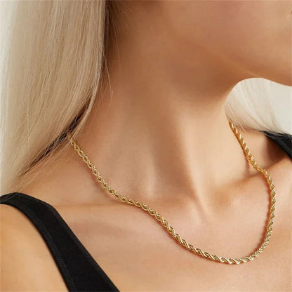 [GALE]Bianca Rope Chain Gold Necklace