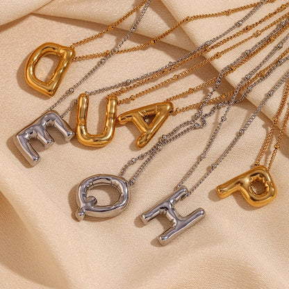 [GALE]Balloon Gold Initial Necklace