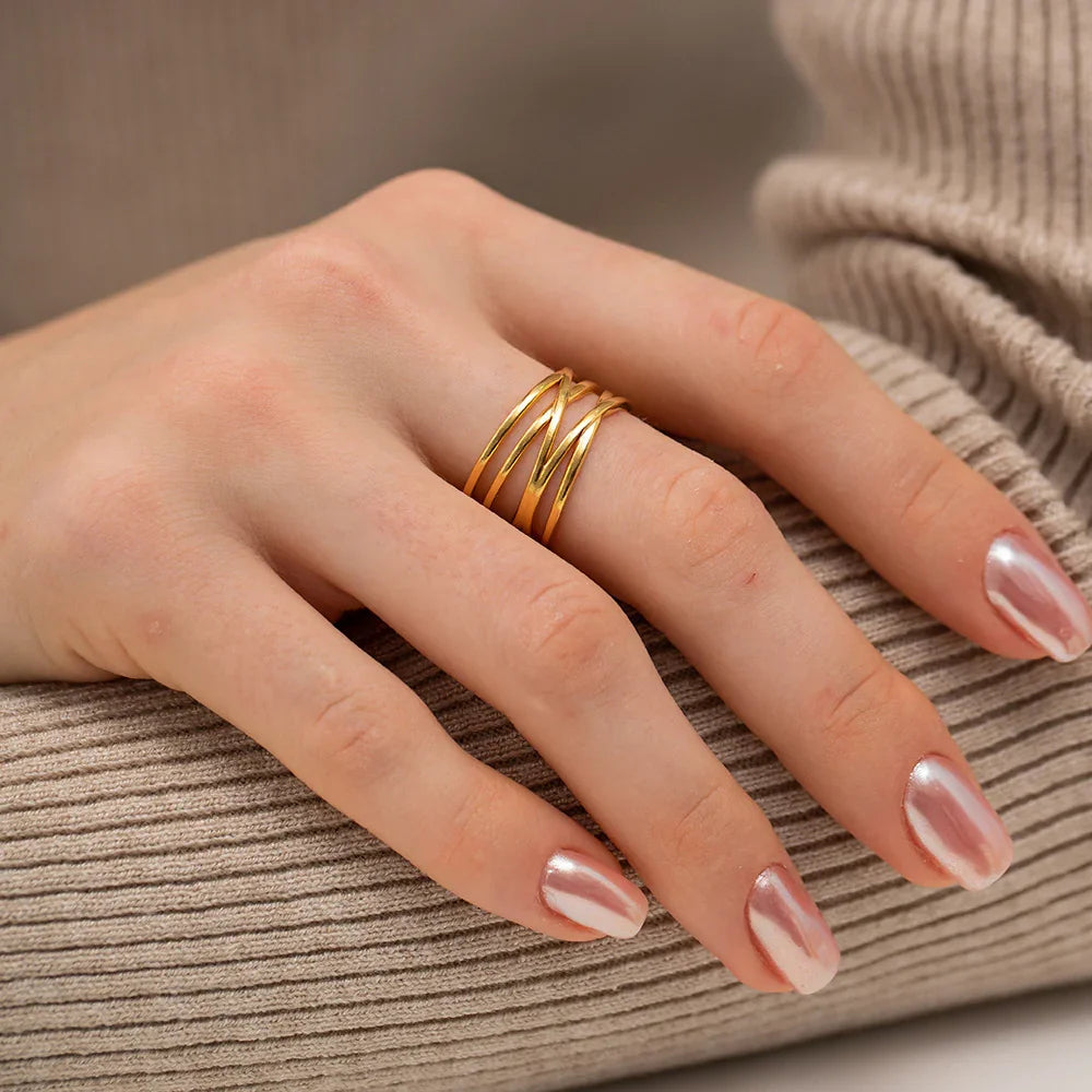 [GALE]River Gold Ring