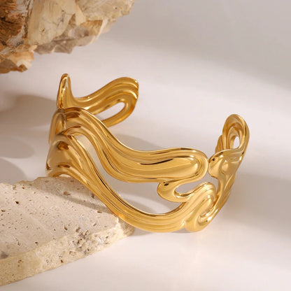[GALE]Anissa Wavy Gold Bracelet