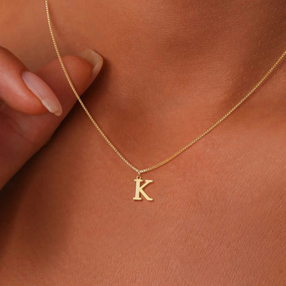 [GALE]Therese Letter Initial Gold Necklace