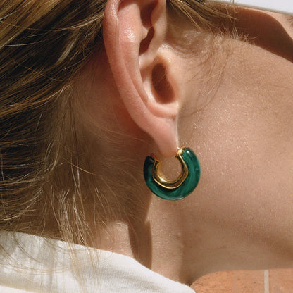 [GALE]Lexi Chunky Enamel Hoops