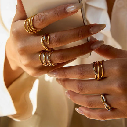 [GALE]Nerisse Two-Tone Twist Ring