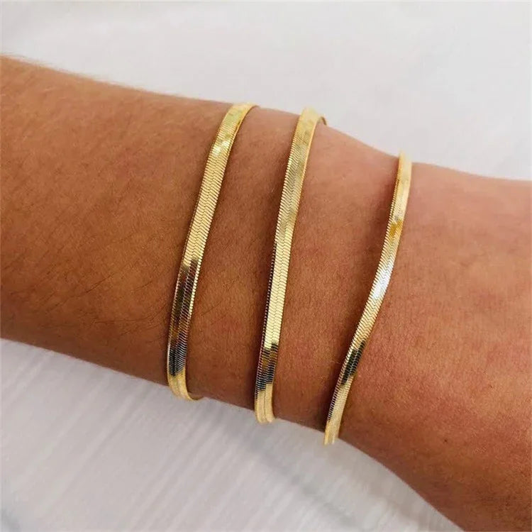 [GALE]Vida Gold Herringbone Bracelet