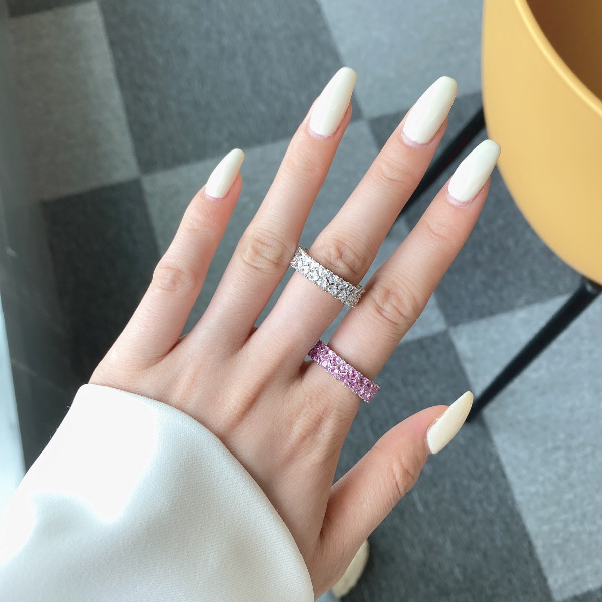 [GALE]Sparkling Full Heart Ring