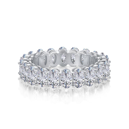 [GALE]Ornate Oval Cut Tennis Ring