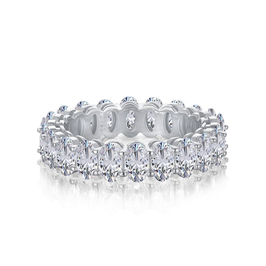 [GALE]Ornate Oval Cut Tennis Ring