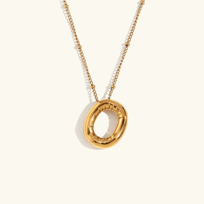[GALE]Balloon Gold Initial Necklace