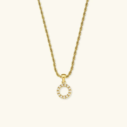 [GALE]Elodie Initial Letter Pearl Necklace