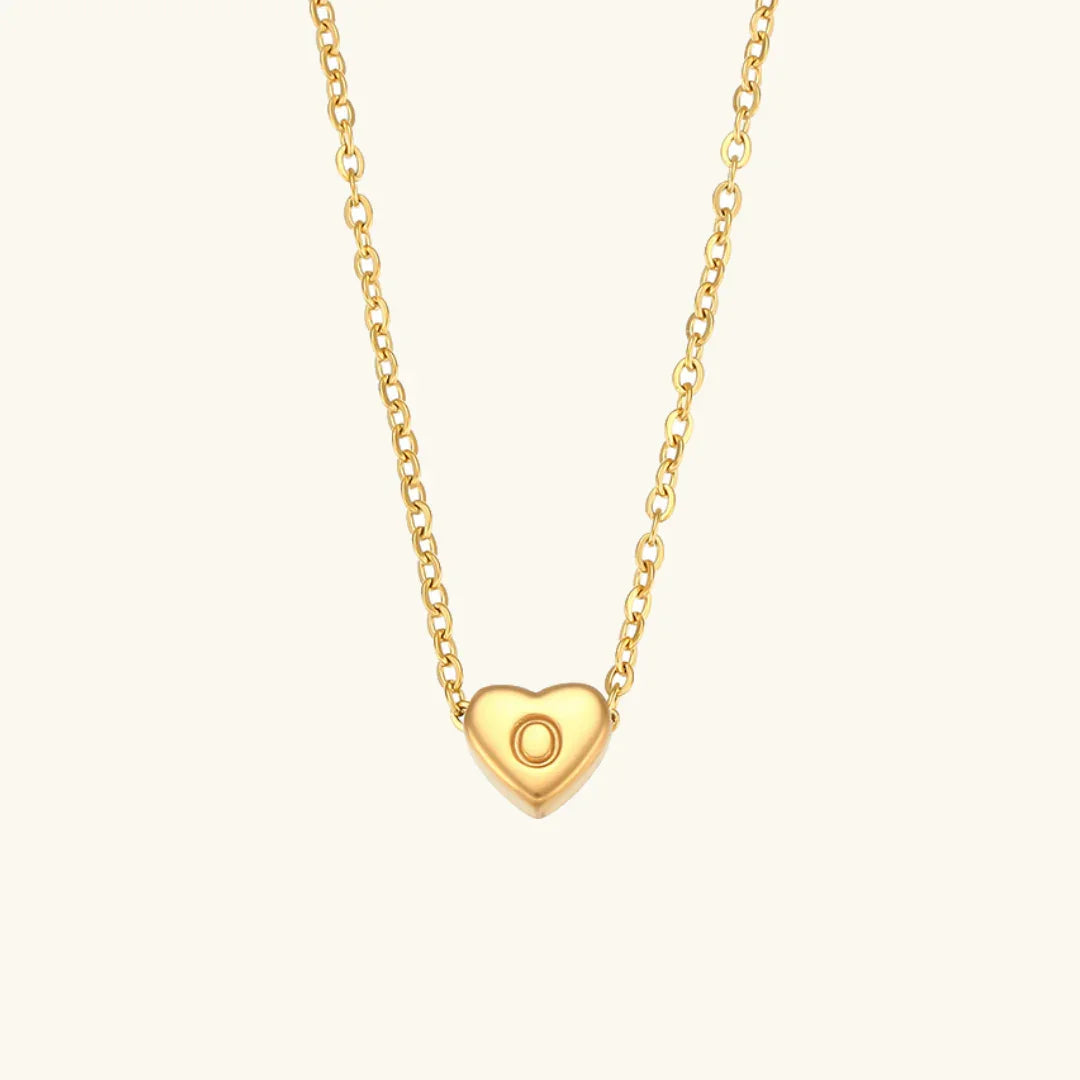 [GALE]Heart Initial Gold Necklace