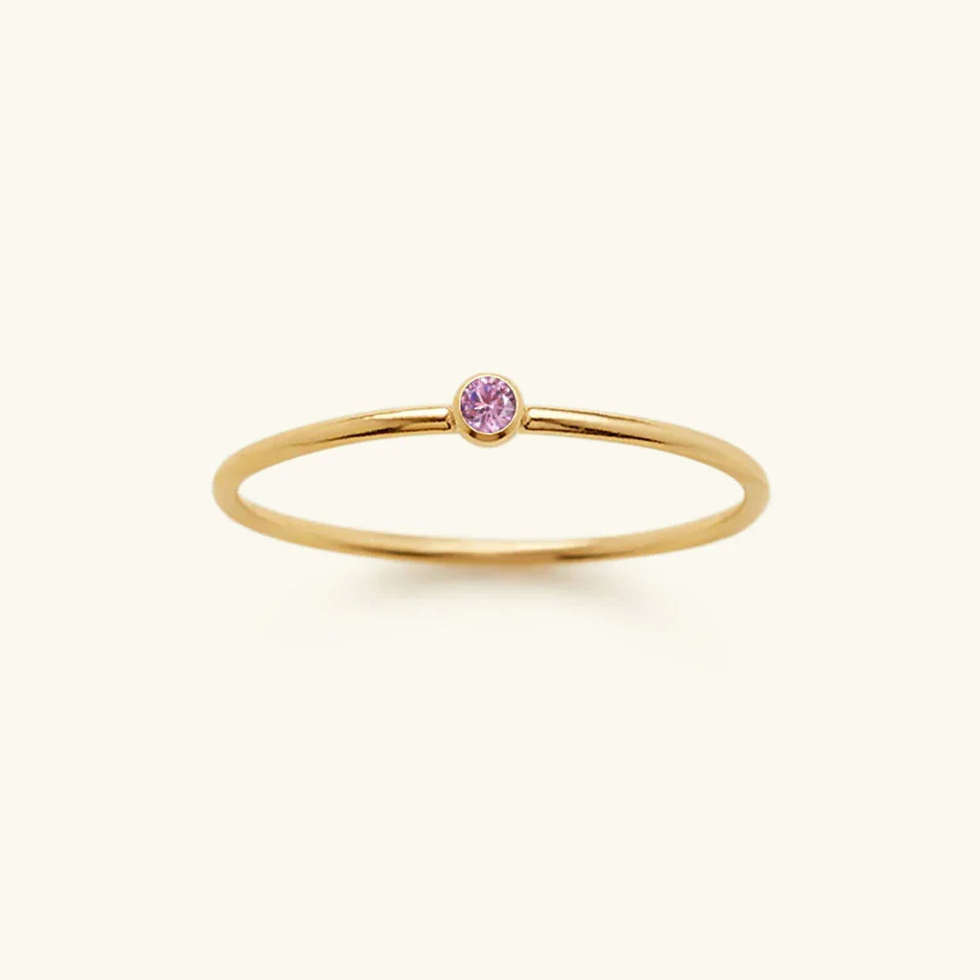 [GALE]Amelia Birthstone Stacker Ring
