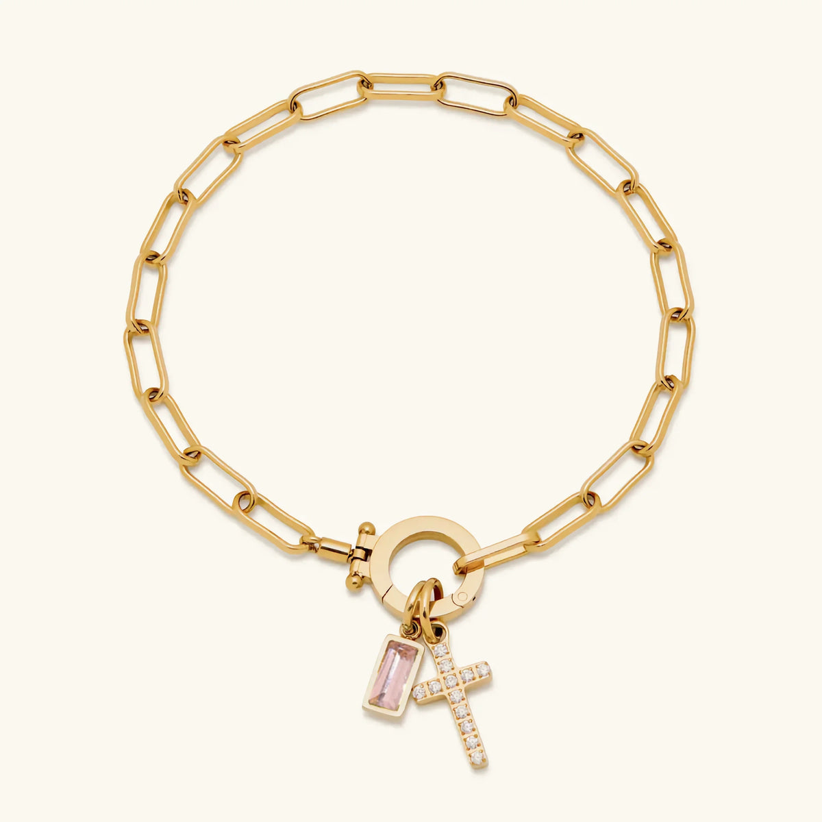 [GALE]Annabella Birthstone Cross Bracelet