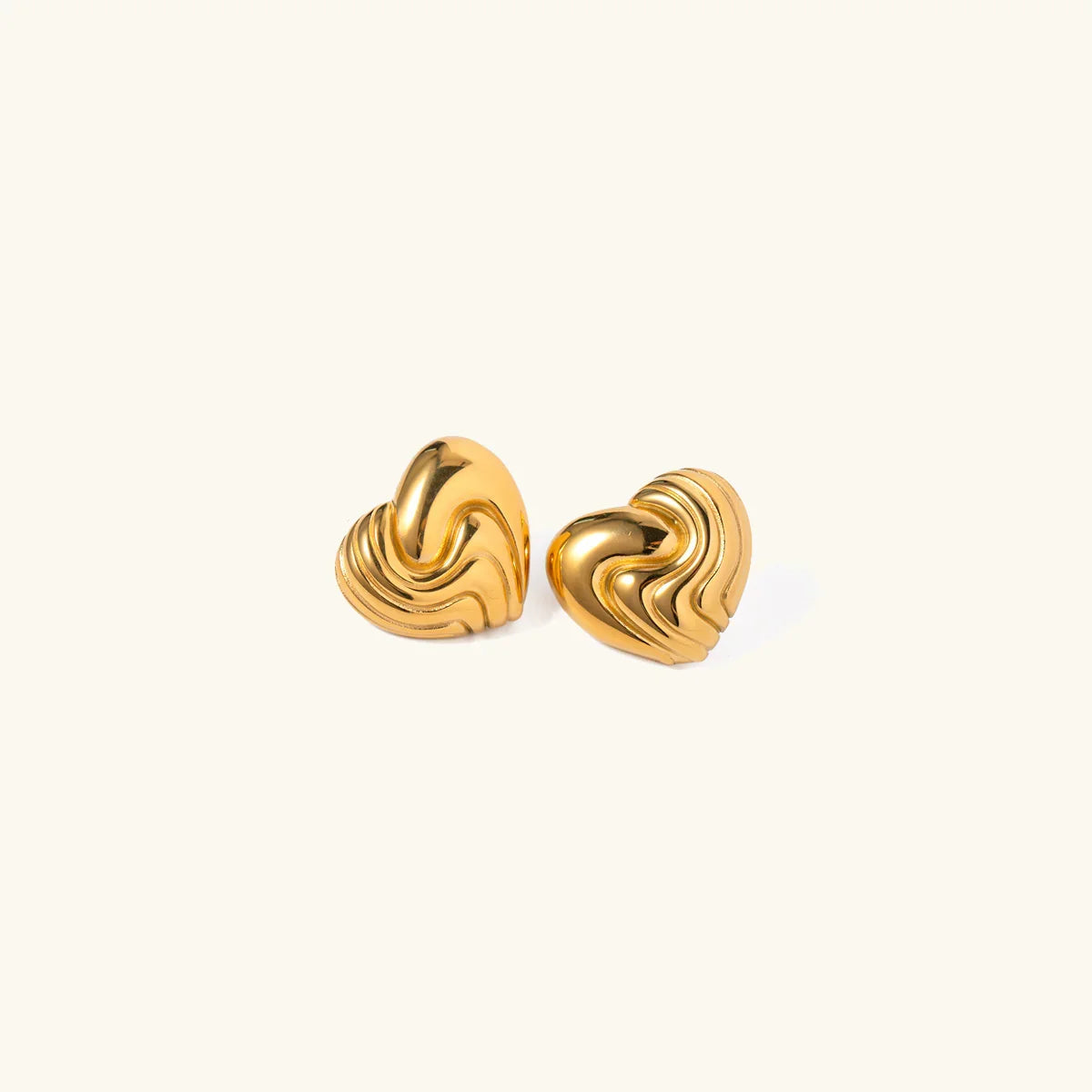 [GALE]Milena Heart Gold Earrings