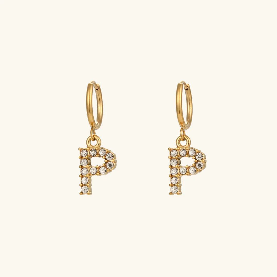 [GALE]Wilhemina Initial Letter Earrings