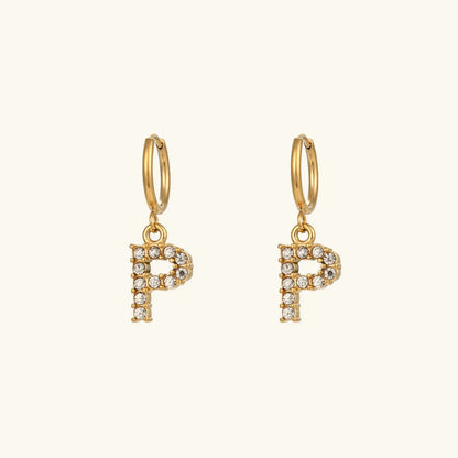 [GALE]Wilhemina Initial Letter Earrings