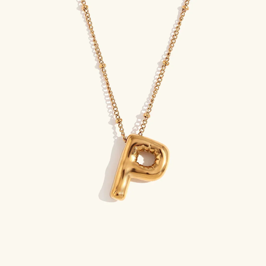 [GALE]Balloon Gold Initial Necklace