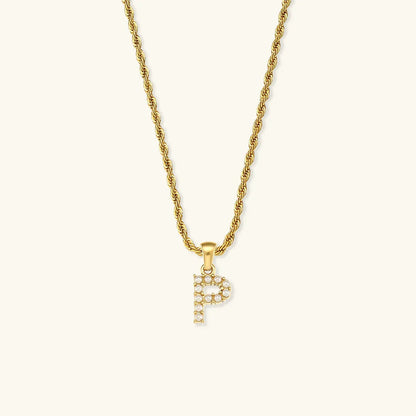[GALE]Elodie Initial Letter Pearl Necklace