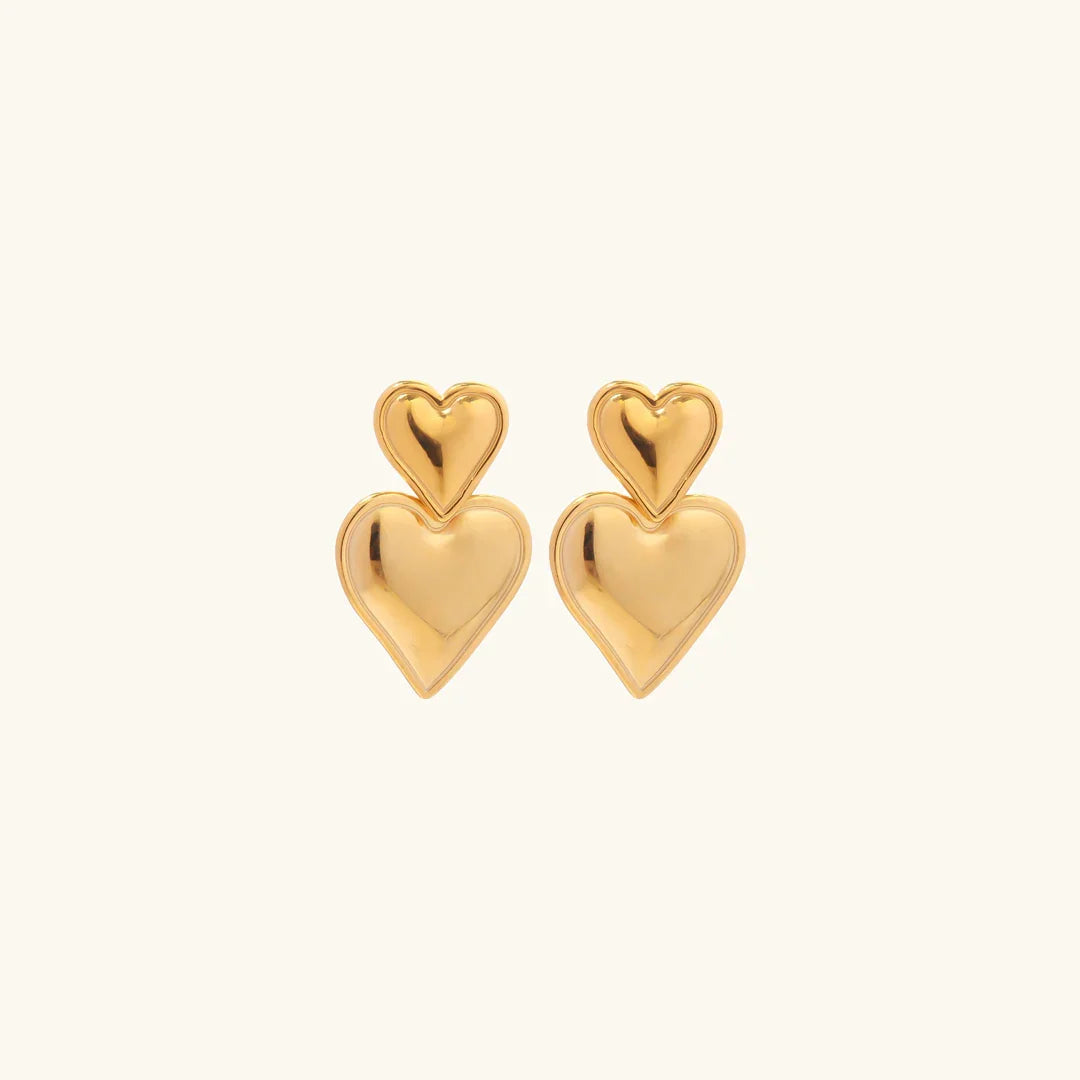 [GALE]Zofia Gold Heart Earrings