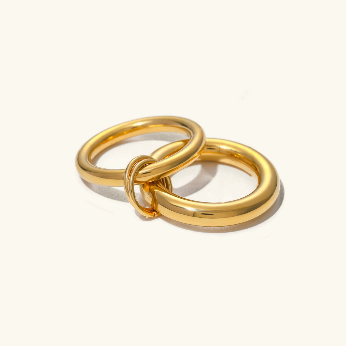 [GALE]Dune Stacked Gold Ring