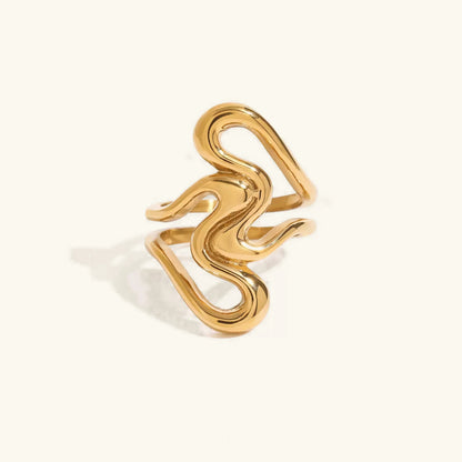 [GALE]Corina Abstract Gold Ring