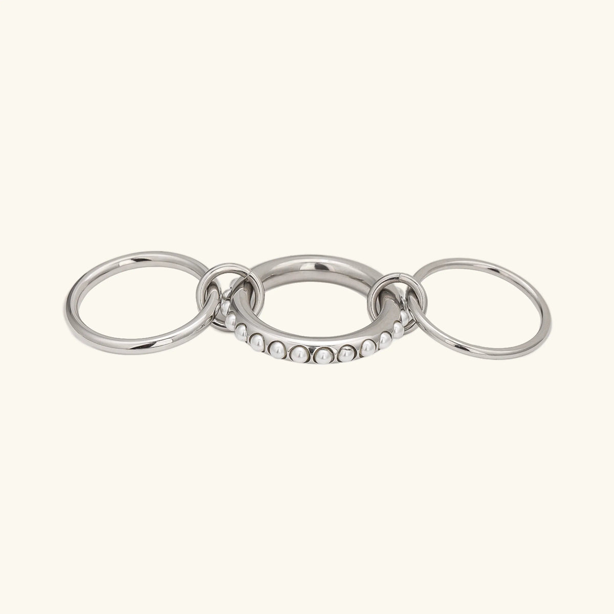 [GALE]Mikayla Stacked Freshwater Pearl Ring
