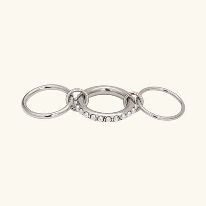 [GALE]Mikayla Stacked Freshwater Pearl Ring