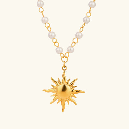 [GALE]Apollo Sun Pearl Necklace