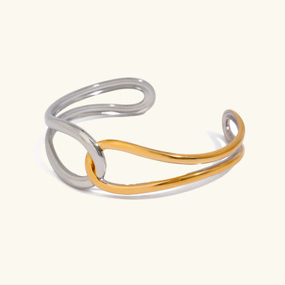 [GALE]Noria Two Tone Gold Bangle