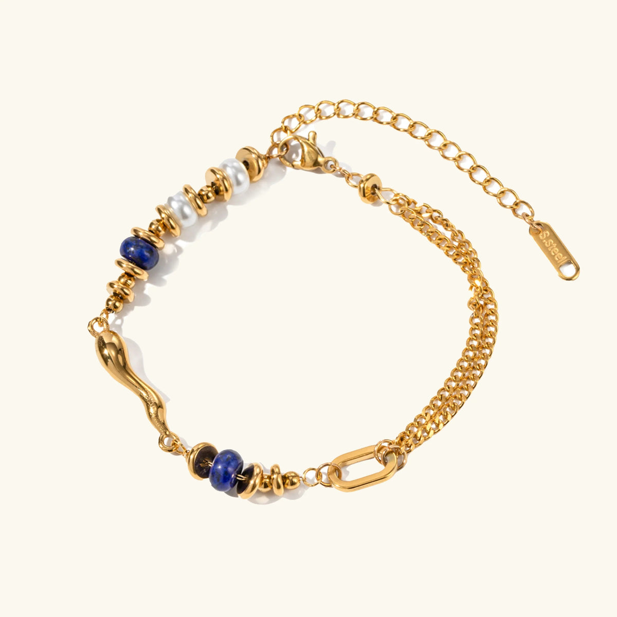 [GALE]Quintessa Layered Chain Pearl Bracelet