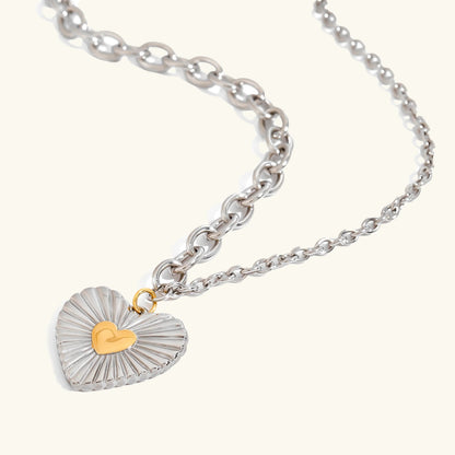 [GALE]Judith Two Tone Heart Pendant