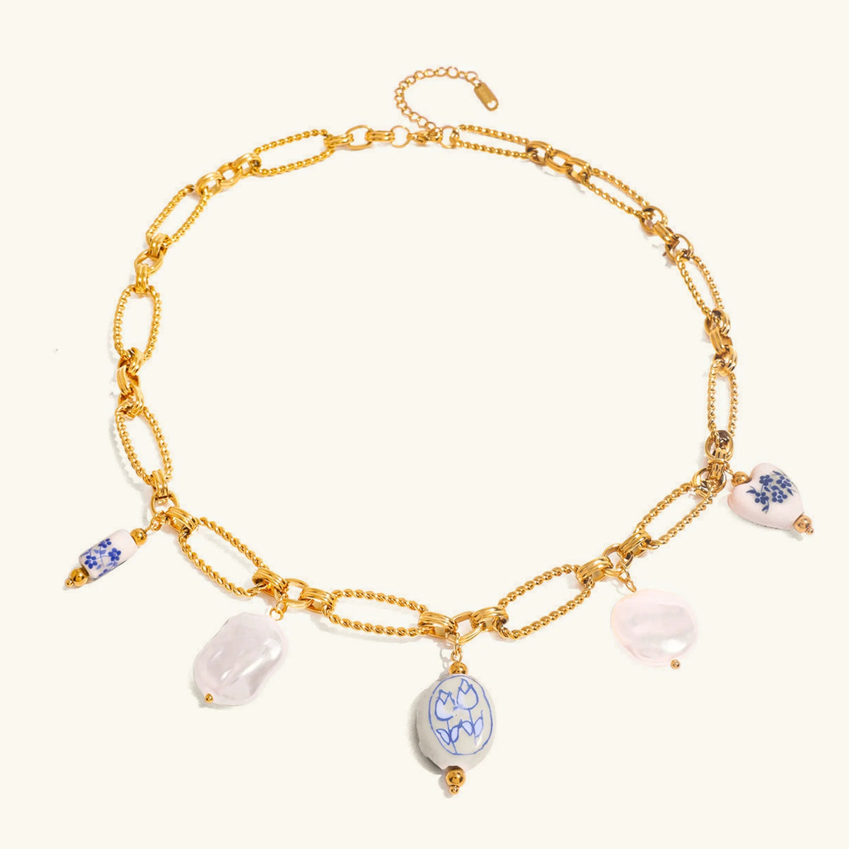 [GALE]Cerulean Freshwater Pearl Necklace