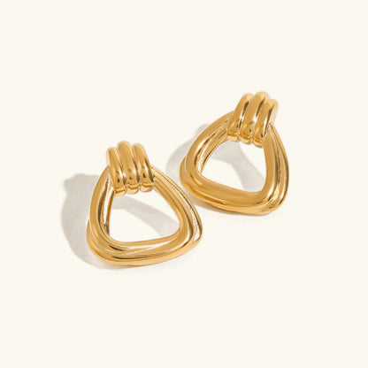 [GALE]Doris Knot Charm Gold Earrings