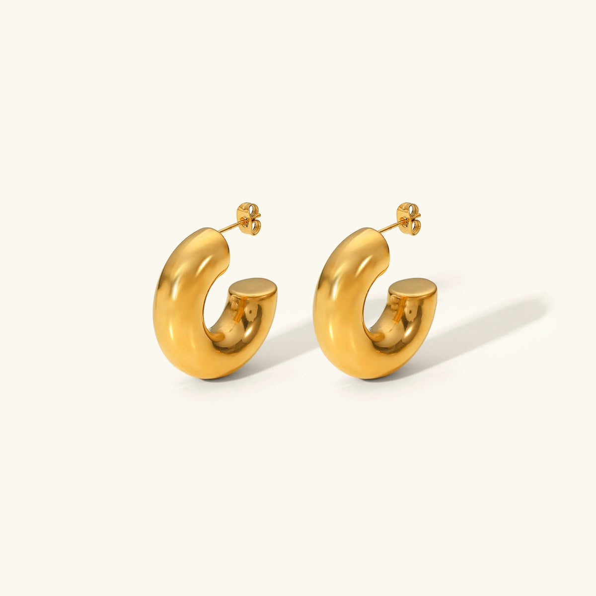 [GALE]Natalia Chunky Gold Hoops